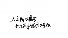 人之所以痛苦，在于追求錯誤的東西