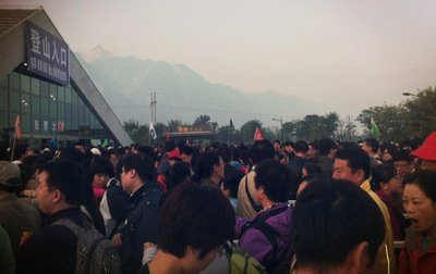 國慶節旅游擁擠句子