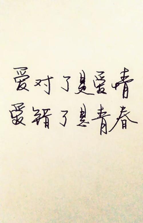 青春愛情不后悔的句子